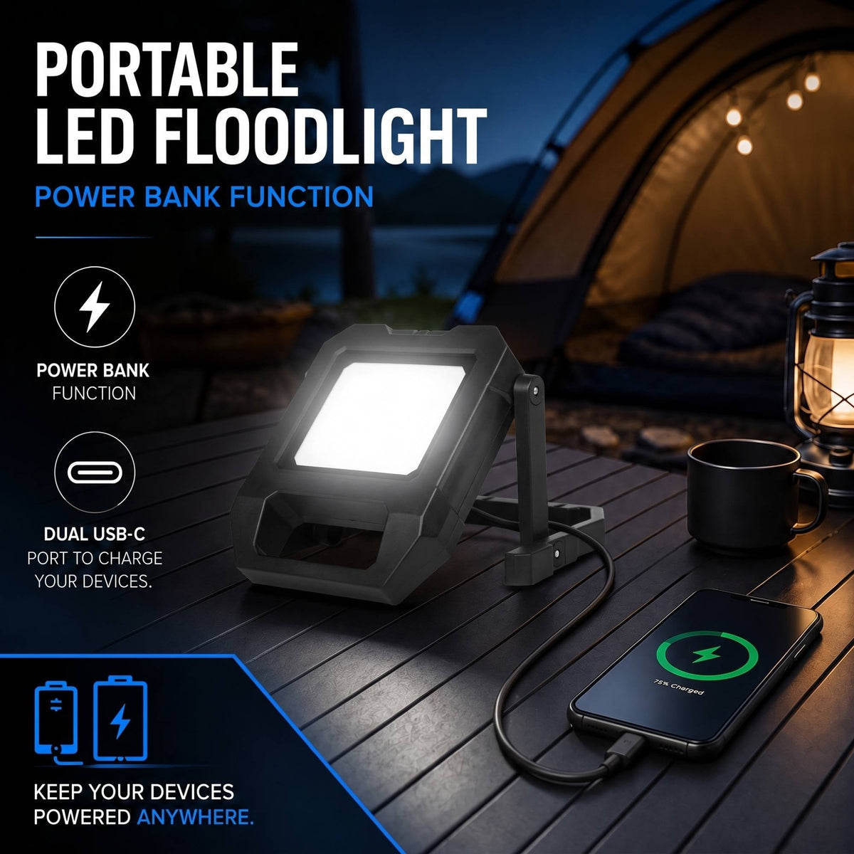 Vavinaro oplaadbare werklamp