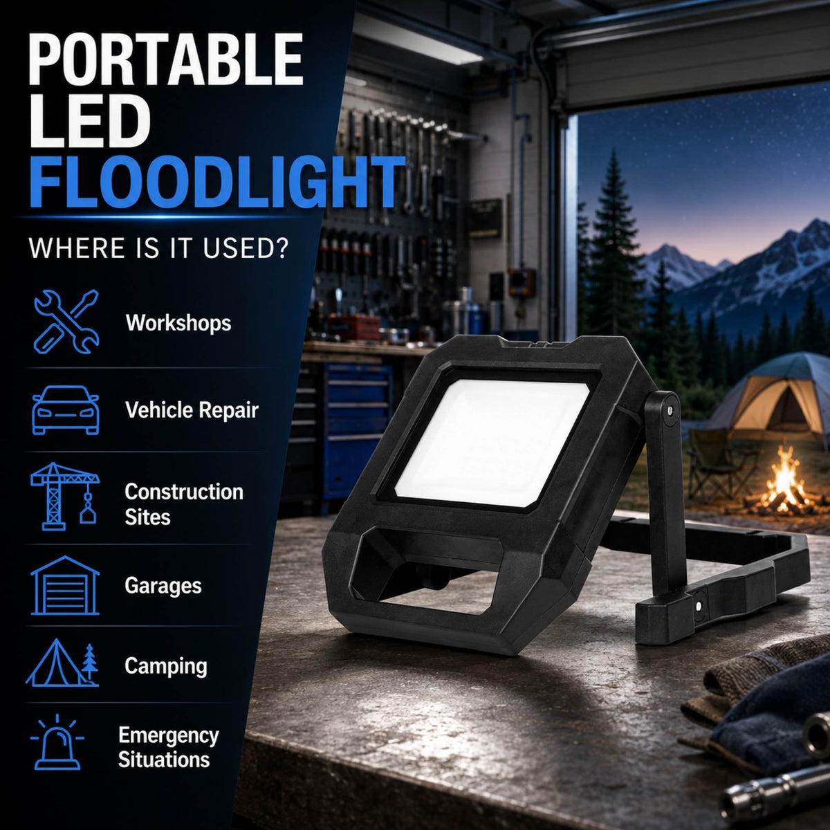 Vavinaro oplaadbare werklamp