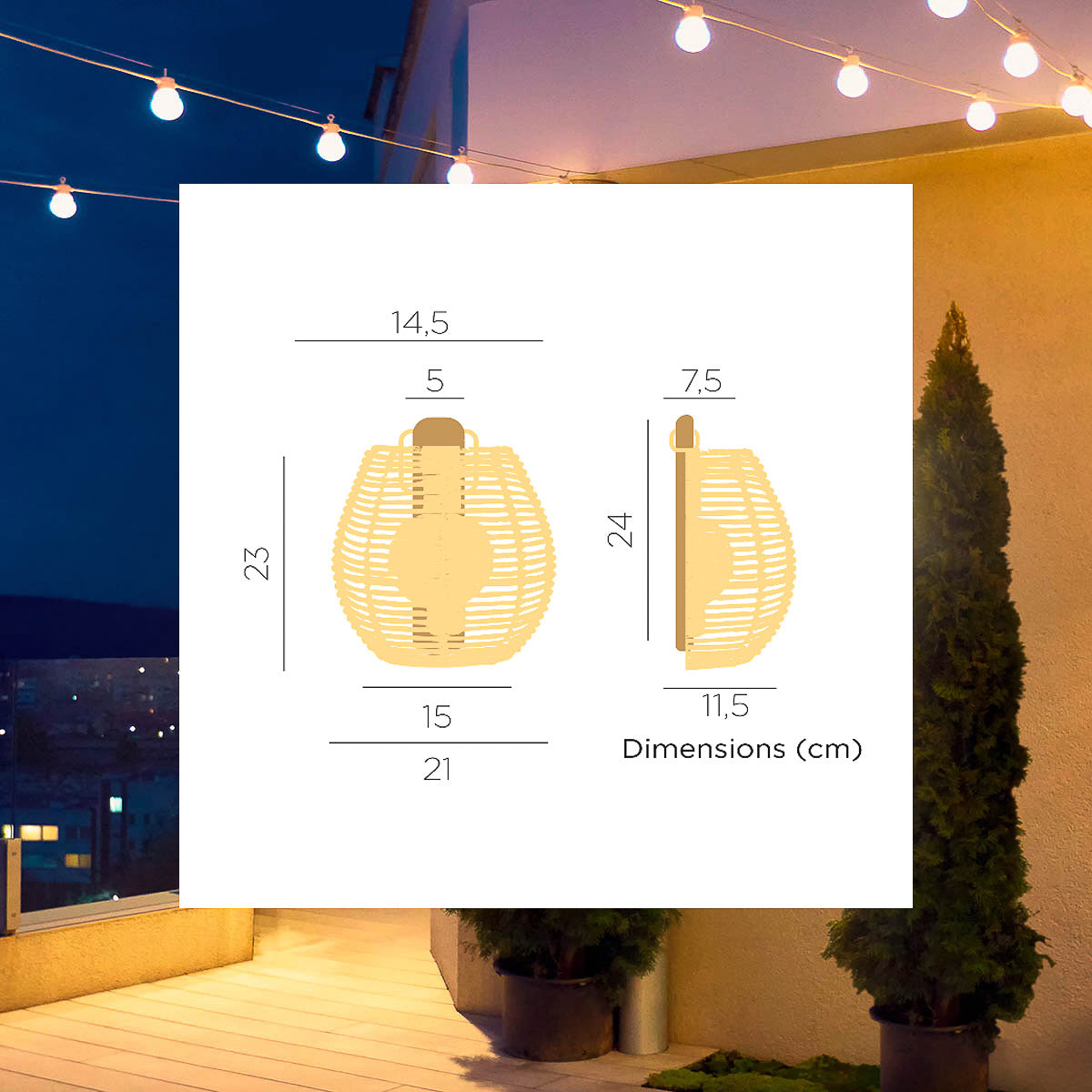 Robisivo oplaadbare wandlamp