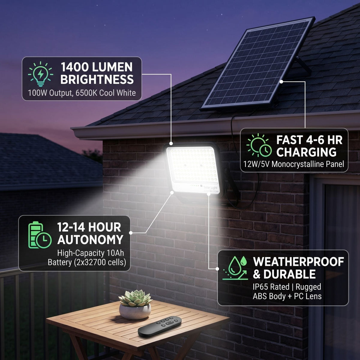 Bakalano solar schijnwerper