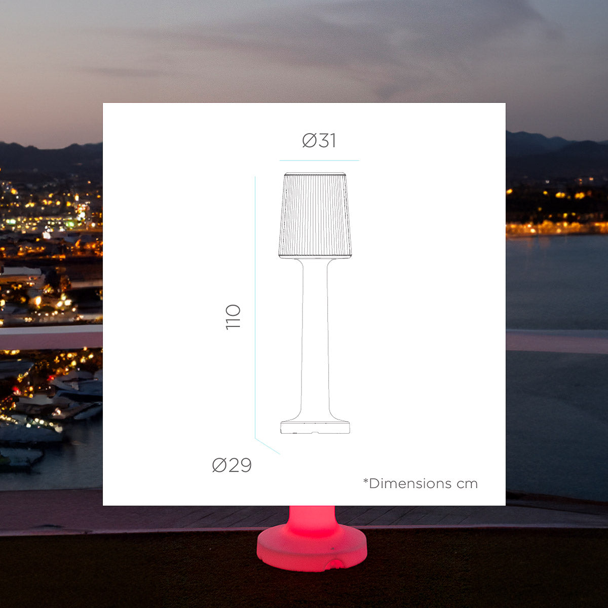 Visemano oplaadbare vloerlamp