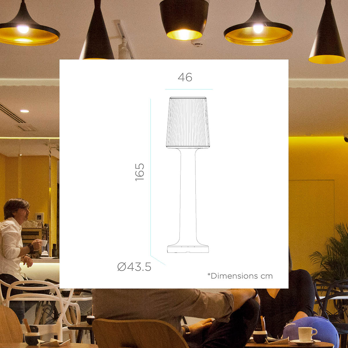 Visemano oplaadbare vloerlamp