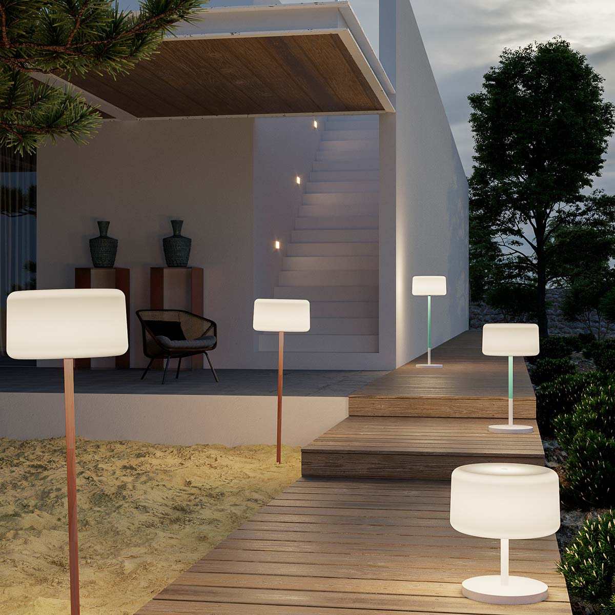 Zetinano solar vloerlamp