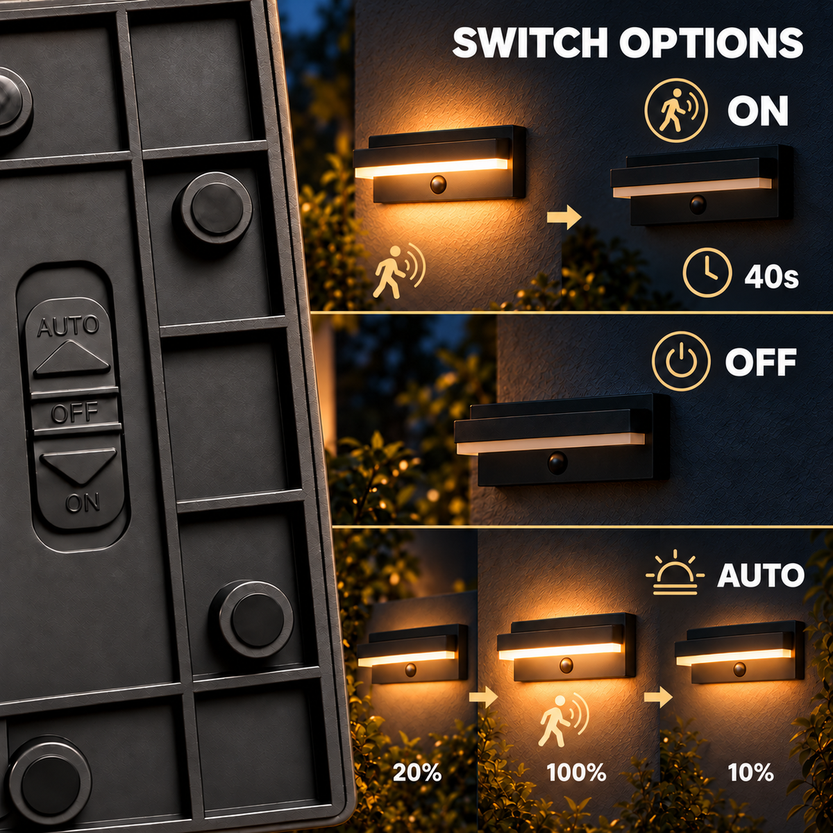 Ganelivo solar buitenwandlamp