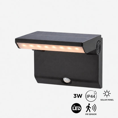 Nafirivo solar buitenwandlamp met bewegingssensor