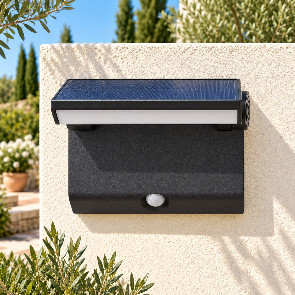 Nafirivo solar buitenwandlamp met bewegingssensor