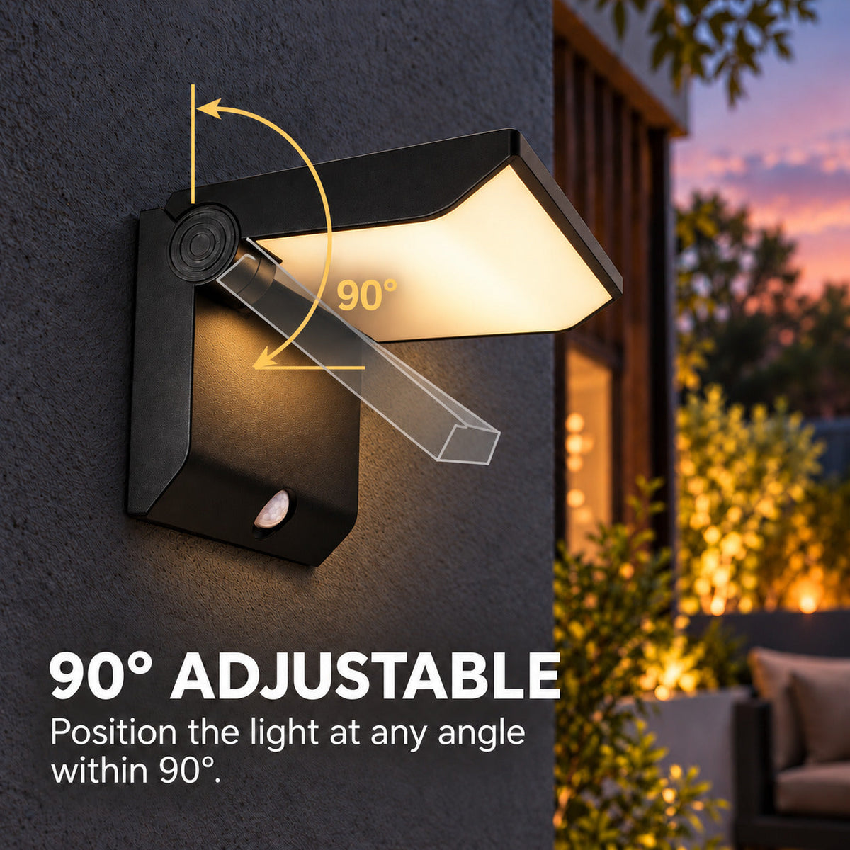 Nafirivo solar buitenwandlamp met bewegingssensor
