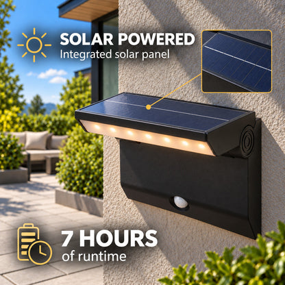 Nafirivo solar buitenwandlamp met bewegingssensor