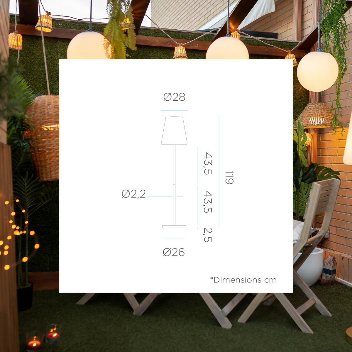 Bazimivo solar vloerlamp