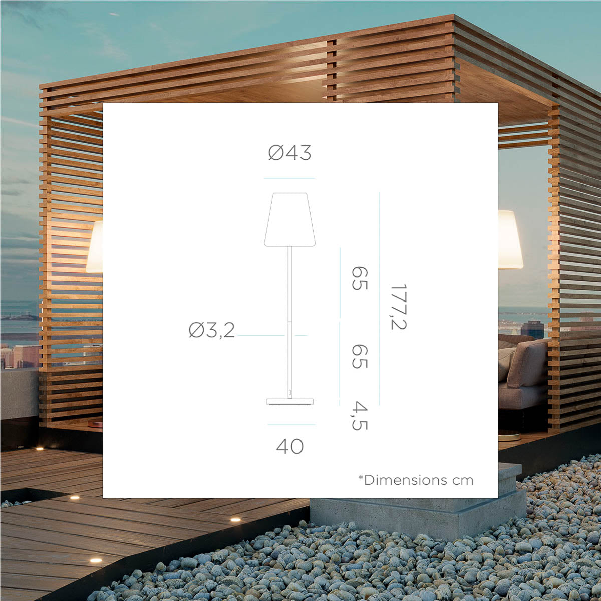 Bazimivo solar vloerlamp