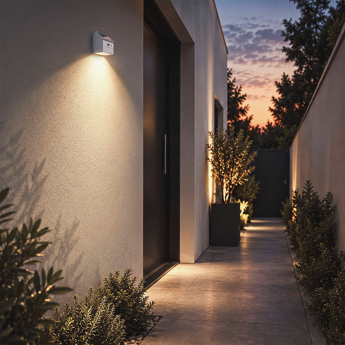 Marivo solar buitenwandlamp met bewegingssensor