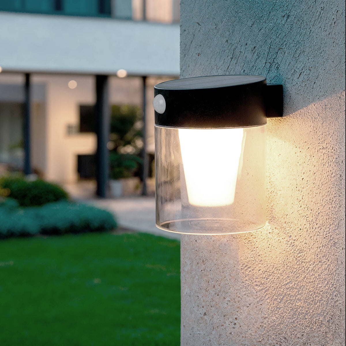 Efrano solar buitenwandlamp met bewegingssensor