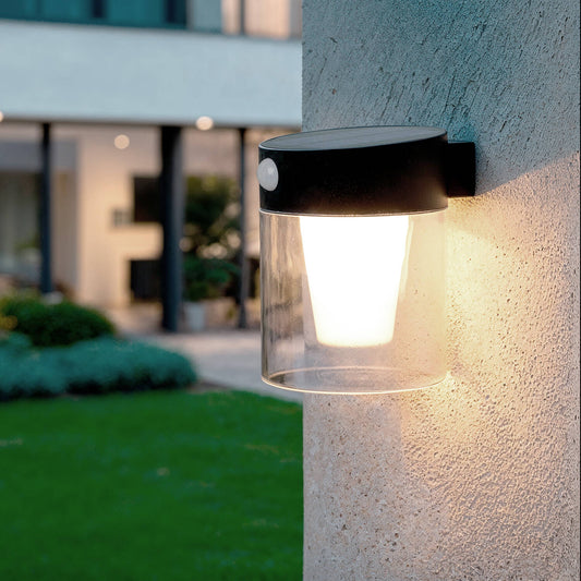 Efrano solar buitenwandlamp met bewegingssensor