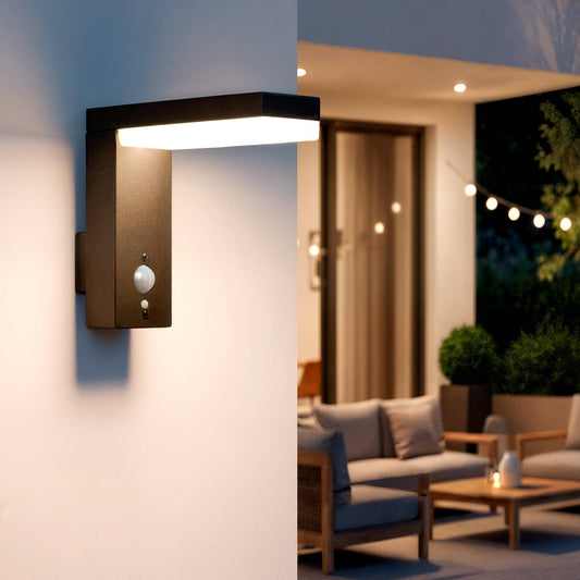 Goravo solar buitenwandlamp met bewegingssensor