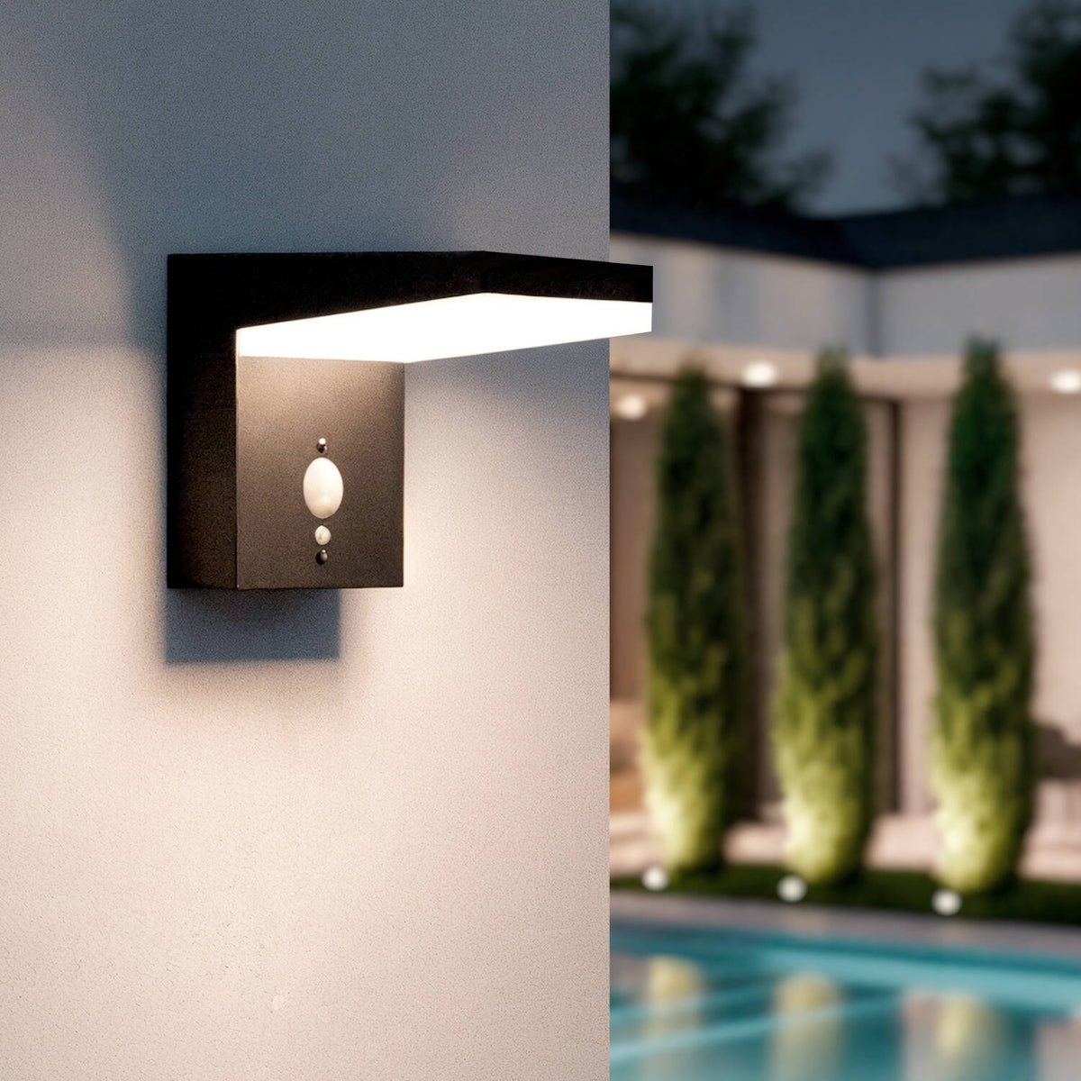 Edwivo solar buitenwandlamp met bewegingssensor