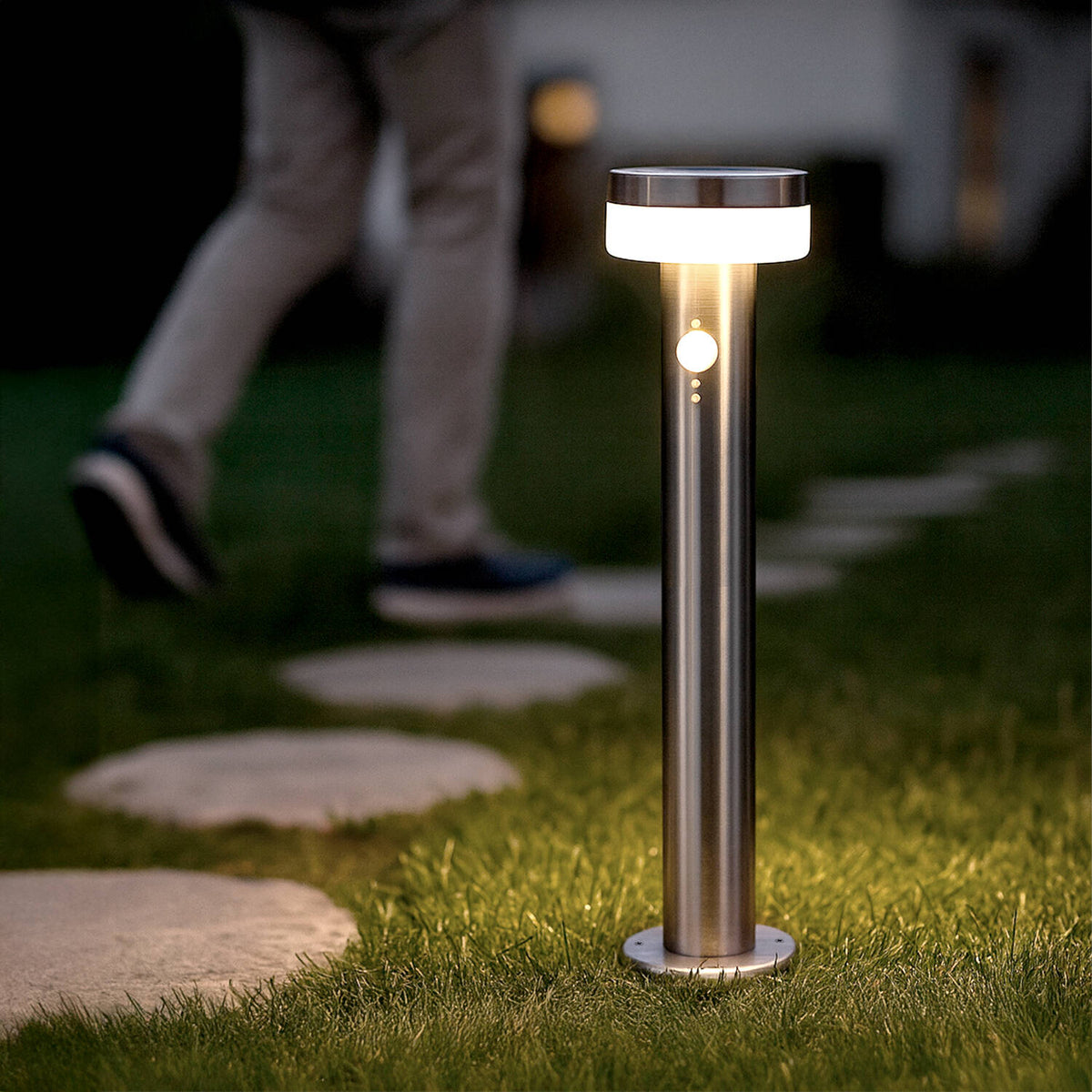 Asharo solar tuinpaal met bewegingssensor