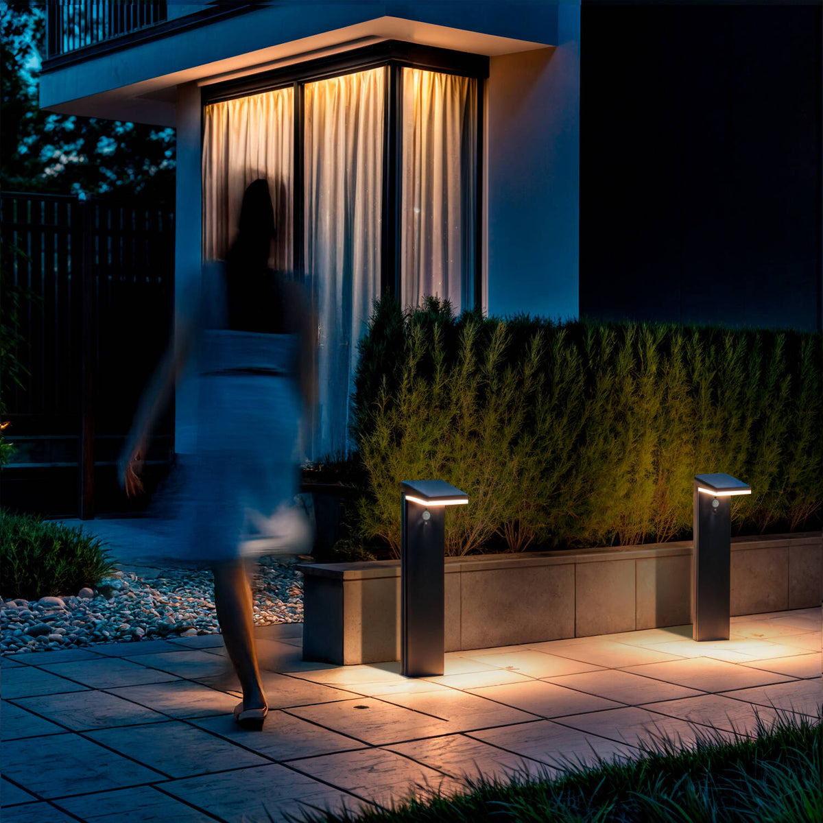 Edwano solar tuinpaal met bewegingssensor