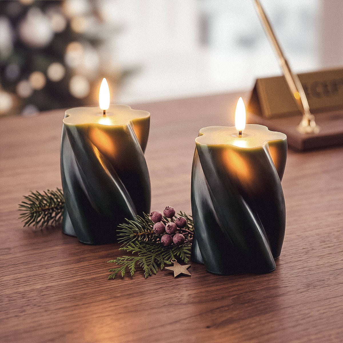 Velivo led kaars set van 2