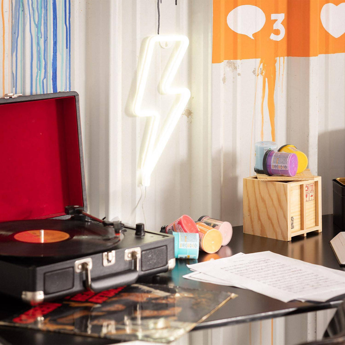 Delano neon lamp op batterijen